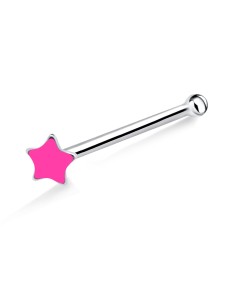 Pink Star Bone Nose Stud NSKD-807